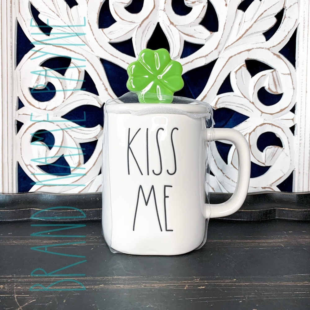 Rae Dunn Kiss Me Mug with Topper